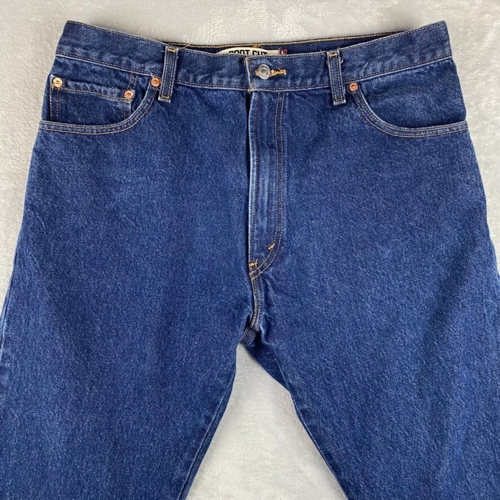 Vintage Levis 517 Jeans Mens 36x30 Blue Y2K Boot Cut Western Cowboy Dark Denim - Picture 1 of 14
